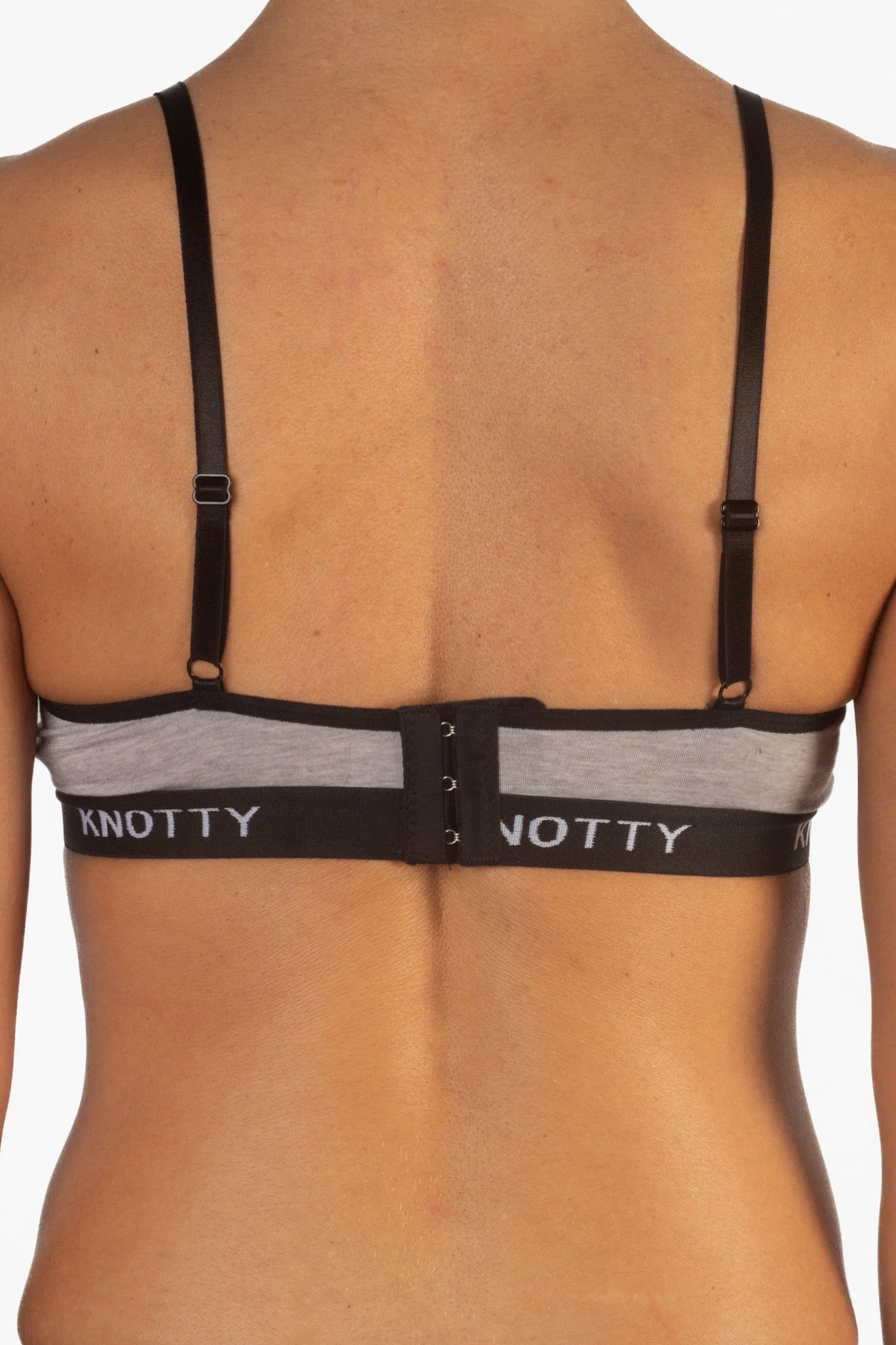 Knotty Grey Cotton Bra - Image 4